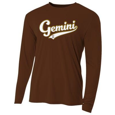 Gemini Zodiac Sign Astrology May June Birthday Retro Cooling Performance Long Sleeve Crew