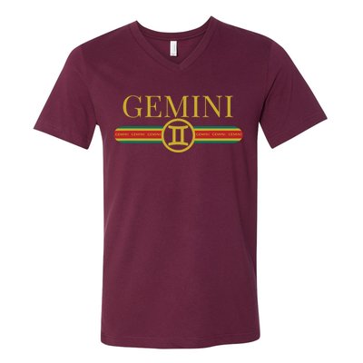 Gemini Zodiac Sign Astrology Horoscope Fashion V-Neck T-Shirt