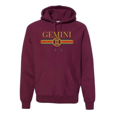 Gemini Zodiac Sign Astrology Horoscope Fashion Premium Hoodie