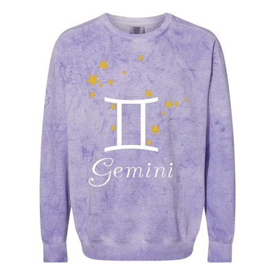 Gemini Zodiac Sign Constellation Stars Astrology Gemini Colorblast Crewneck Sweatshirt