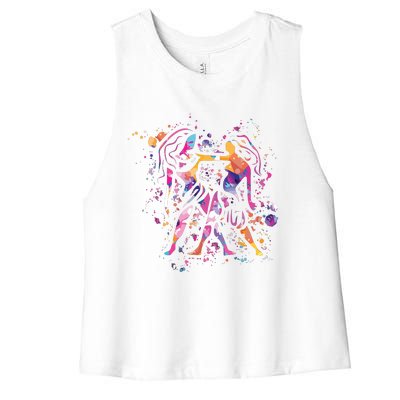 Gemini Zodiac Sign Astrology Women's Racerback Cropped Tank