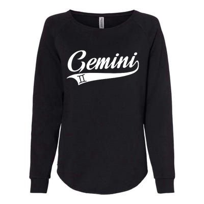 Gemini Zodiac Sign Horoscope Throwback Design Classic Womens California Wash Sweatshirt