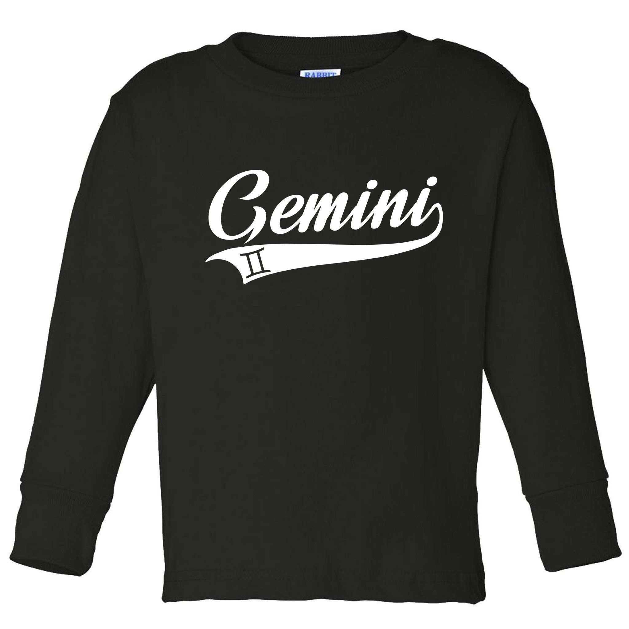 Gemini Zodiac Sign Horoscope Throwback Design Classic Toddler Long Sleeve Shirt