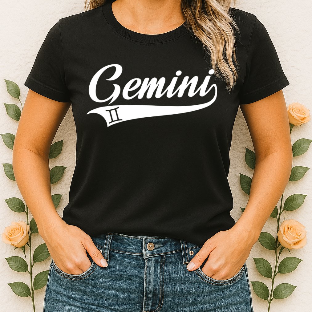 Gemini Zodiac Sign Horoscope Throwback Design Classic Womens T-Shirt