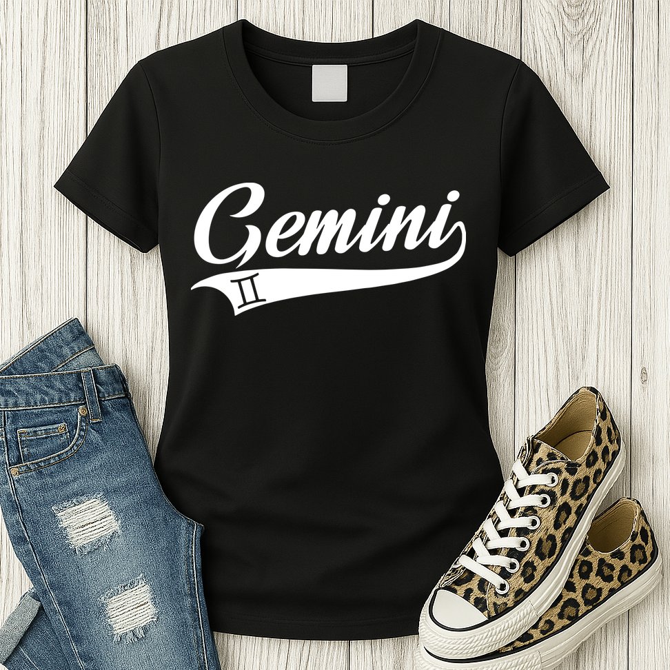 Gemini Zodiac Sign Horoscope Throwback Design Classic Womens T-Shirt