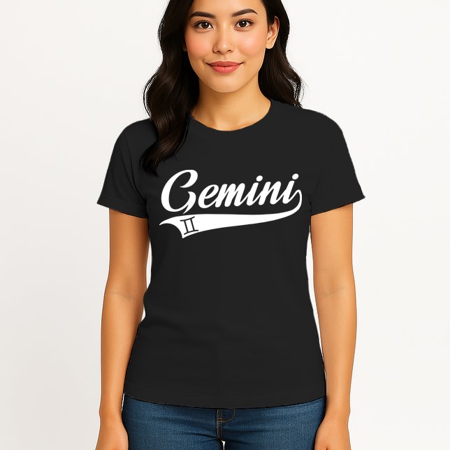 Gemini Zodiac Sign Horoscope Throwback Design Classic Womens T-Shirt