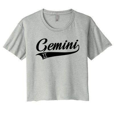 Gemini Zodiac Sign Horoscope Throwback Design Classic Women's Crop Top Tee