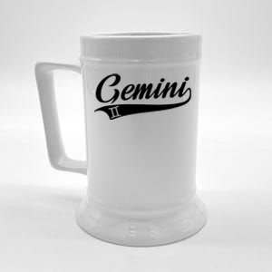 Gemini Zodiac Sign Horoscope Throwback Design Classic Beer Stein