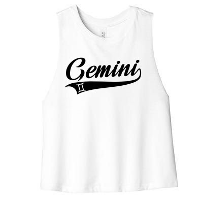 Gemini Zodiac Sign Horoscope Throwback Design Classic Women's Racerback Cropped Tank