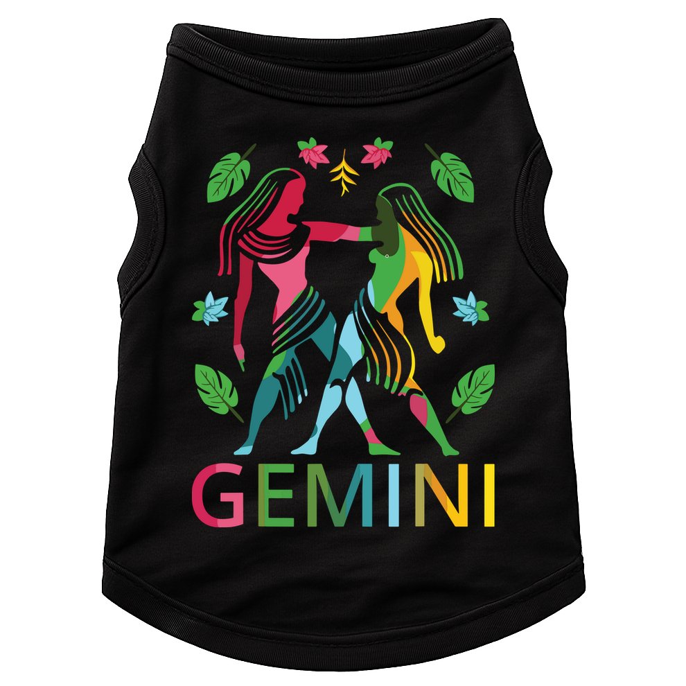 Gemini Zodiac Spring Gemini Birthday Doggie Tank