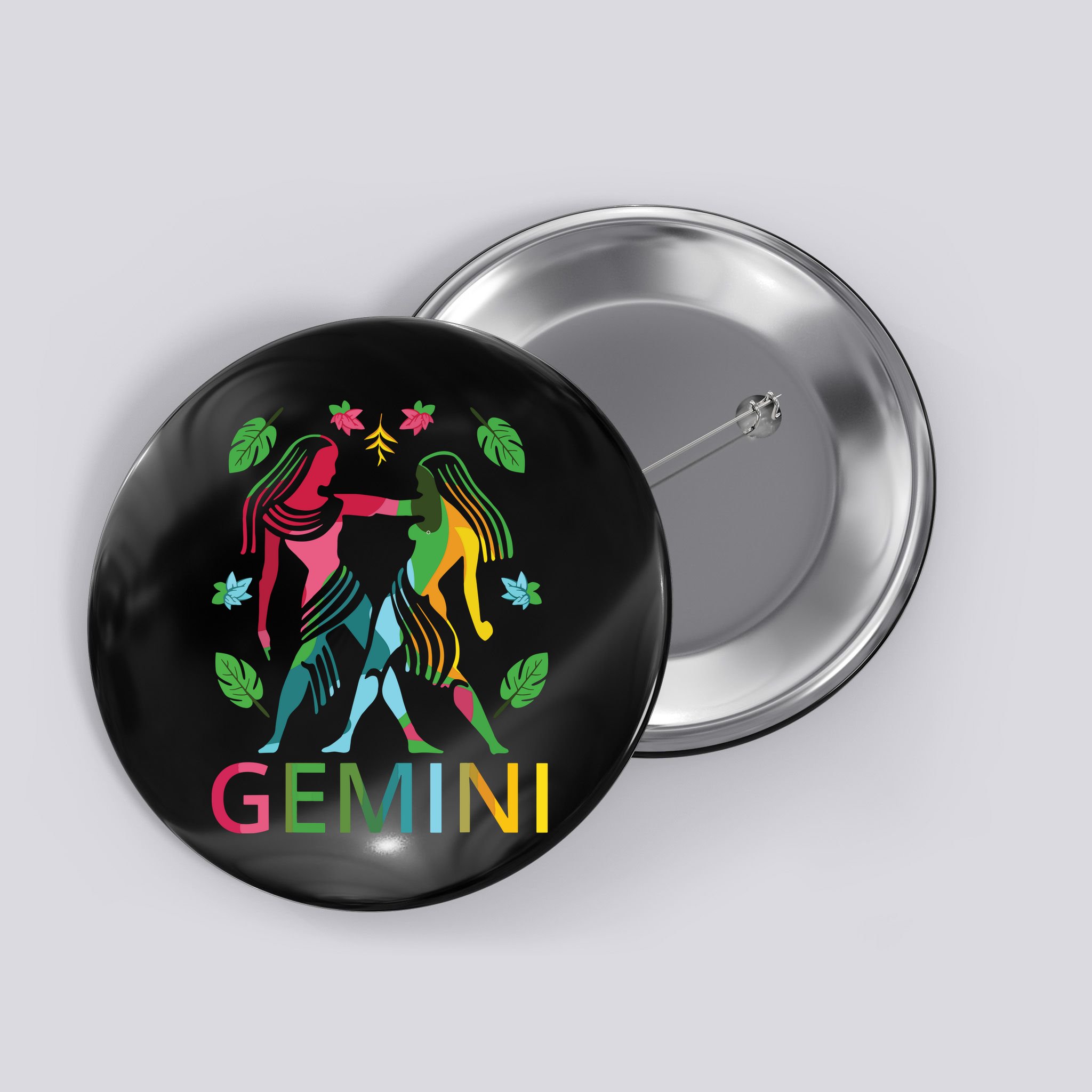 Gemini Zodiac Spring Gemini Birthday Button
