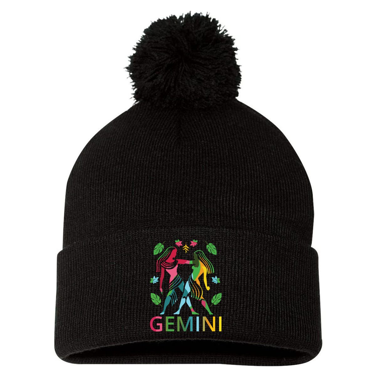 Gemini Zodiac Spring Gemini Birthday Pom Pom 12in Knit Beanie