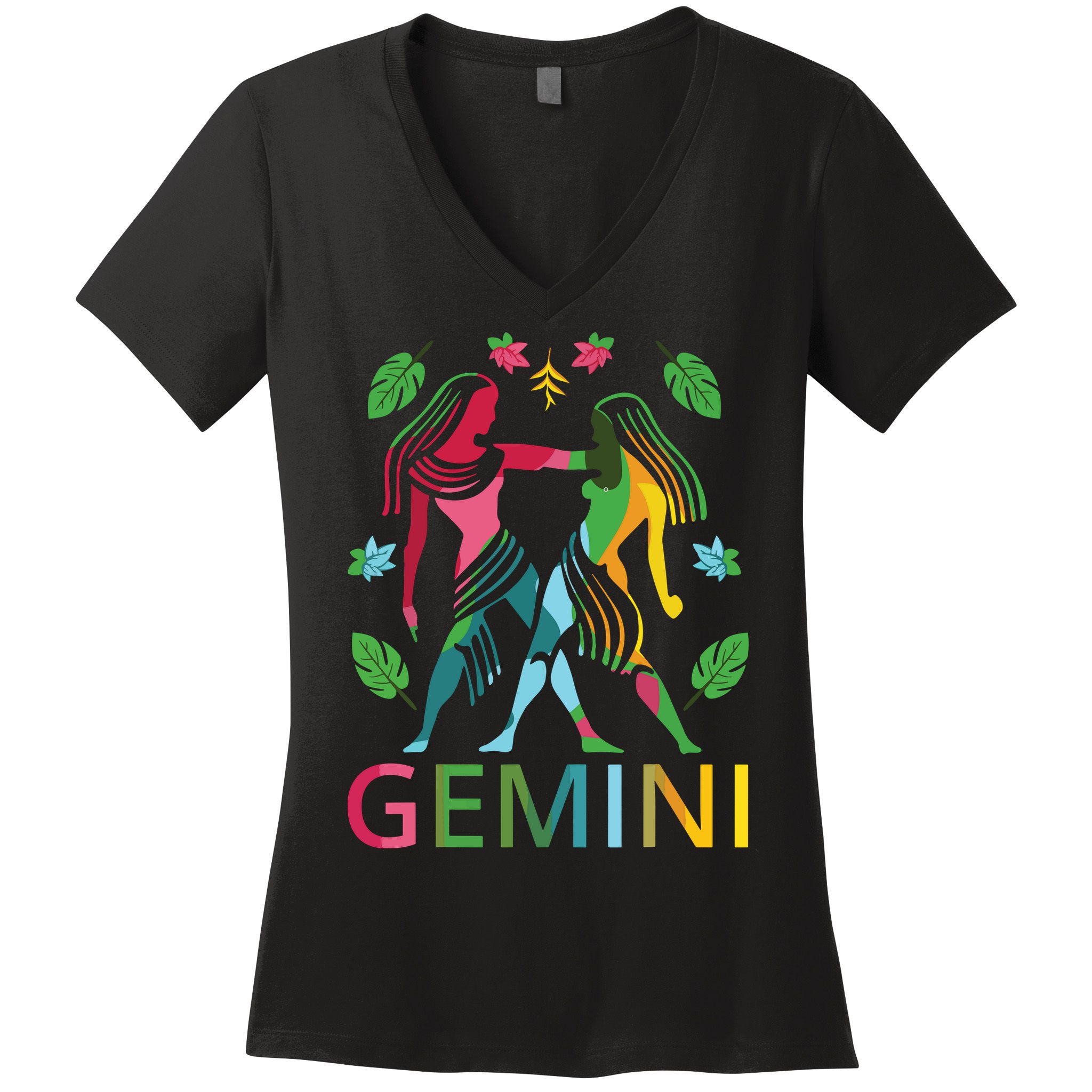 Gemini Zodiac Spring Gemini Birthday Women's V-Neck T-Shirt