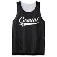 Gemini Zodiac Sign Horoscope Throwback Design Classic Mesh Reversible Basketball Jersey Tank