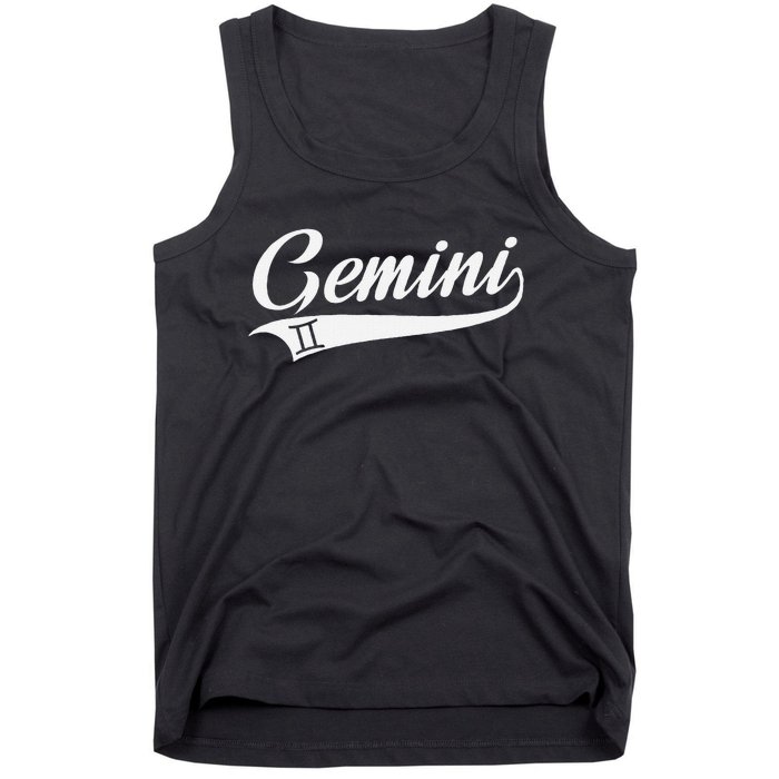 Gemini Zodiac Sign Horoscope Throwback Design Classic Tank Top