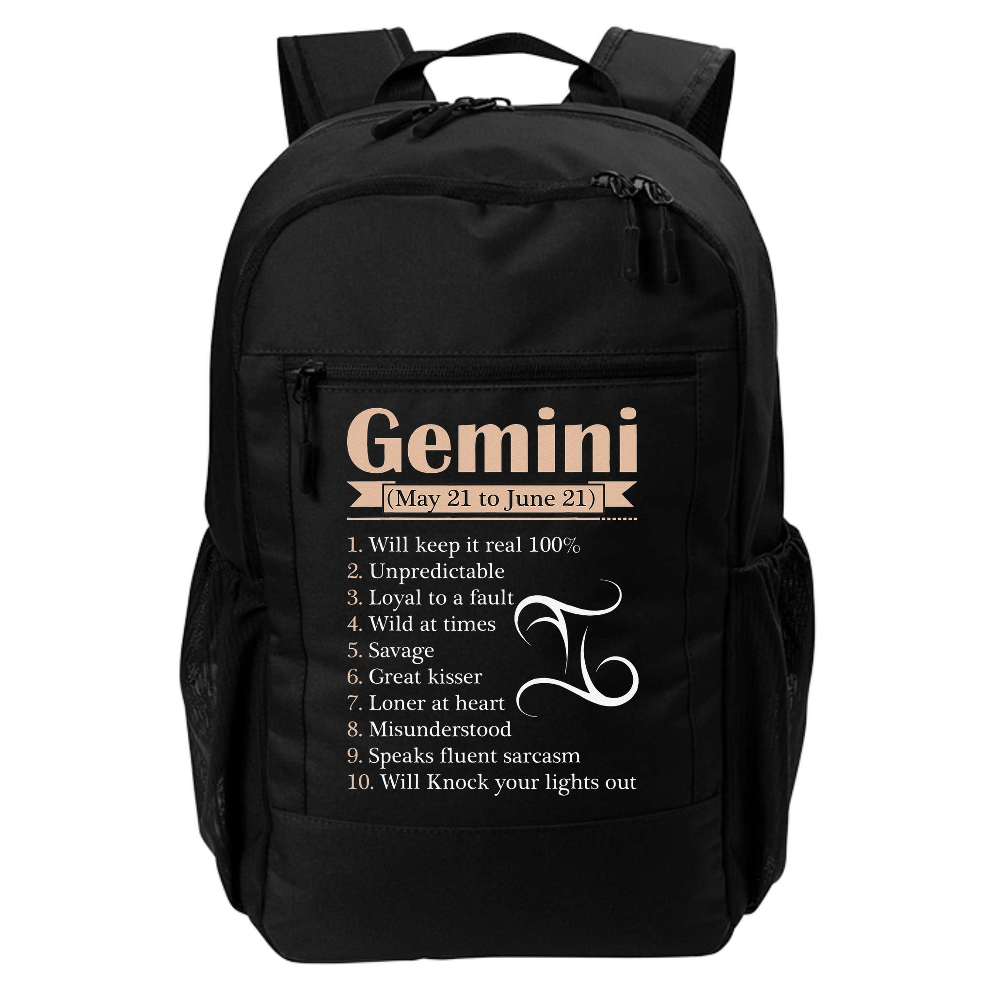 Gemini Zodiac Sign Astrology May June Birthday Backpack
