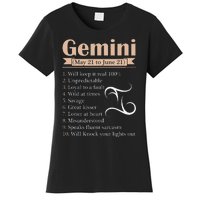 Gemini Zodiac Sign Astrology May June Birthday Women's T-Shirt