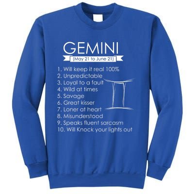 Gemini Zodiac Sign Astrology May June Birthday Sweatshirt