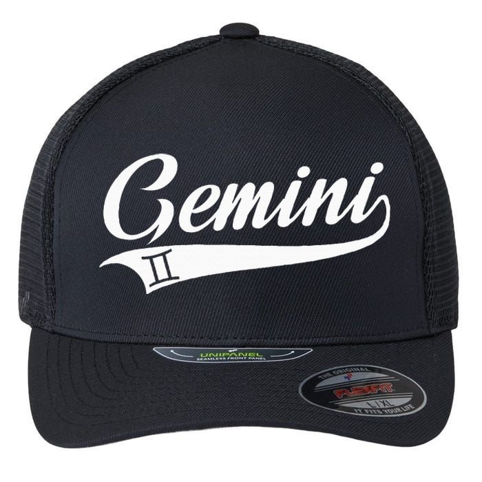 Gemini Zodiac Sign Horoscope Throwback Design Classic Flexfit Unipanel Trucker Cap