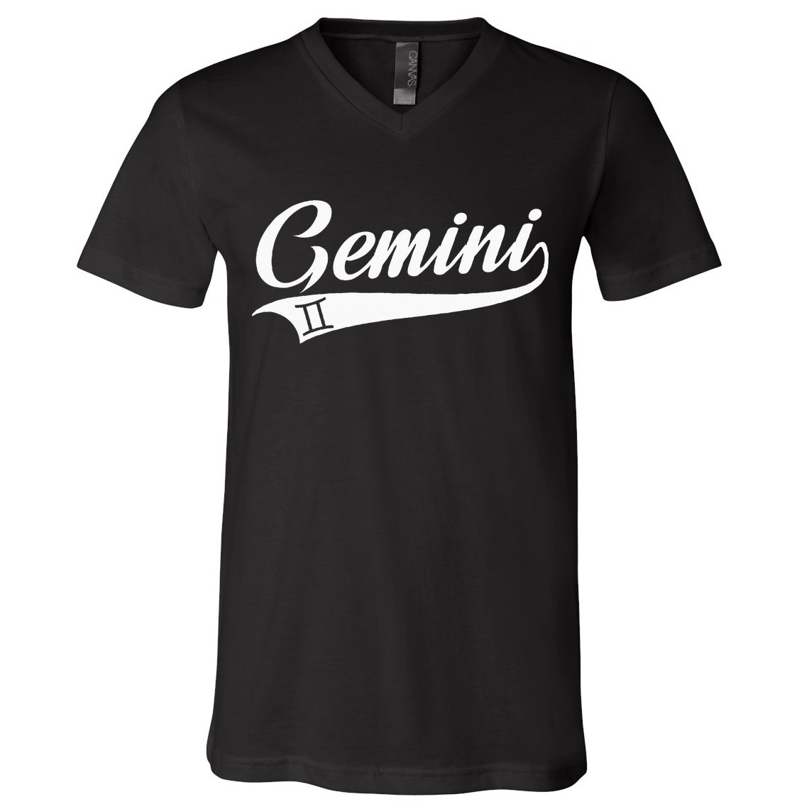 Gemini Zodiac Sign Horoscope Throwback Design Classic V-Neck T-Shirt