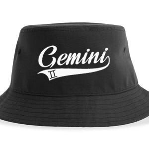 Gemini Zodiac Sign Horoscope Throwback Design Classic Sustainable Bucket Hat