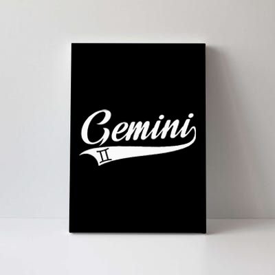 Gemini Zodiac Sign Horoscope Throwback Design Classic Canvas