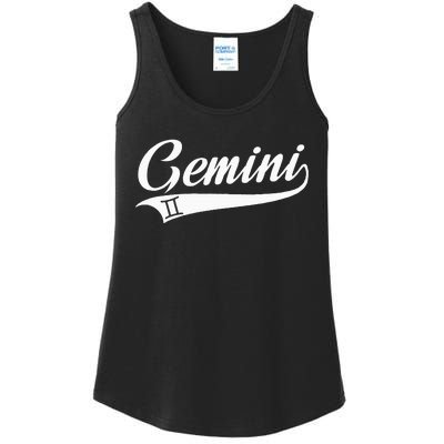 Gemini Zodiac Sign Horoscope Throwback Design Classic Ladies Essential Tank