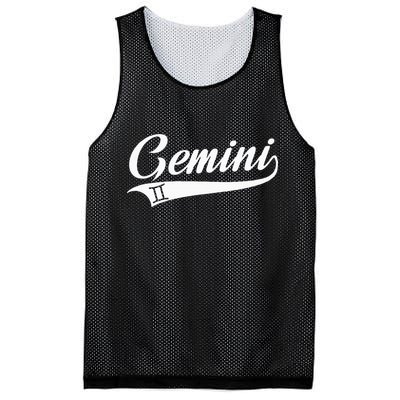 Gemini Zodiac Sign Horoscope Throwback Design Classic Mesh Reversible Basketball Jersey Tank