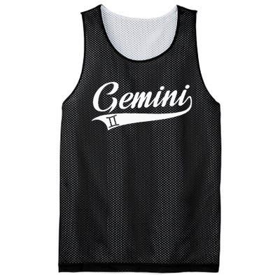 Gemini Zodiac Sign Horoscope Throwback Design Classic Mesh Reversible Basketball Jersey Tank