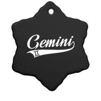 Gemini Zodiac Sign Horoscope Throwback Design Classic Ceramic Star Ornament