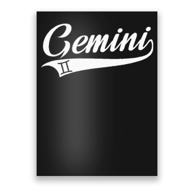 Gemini Zodiac Sign Horoscope Throwback Design Classic Poster