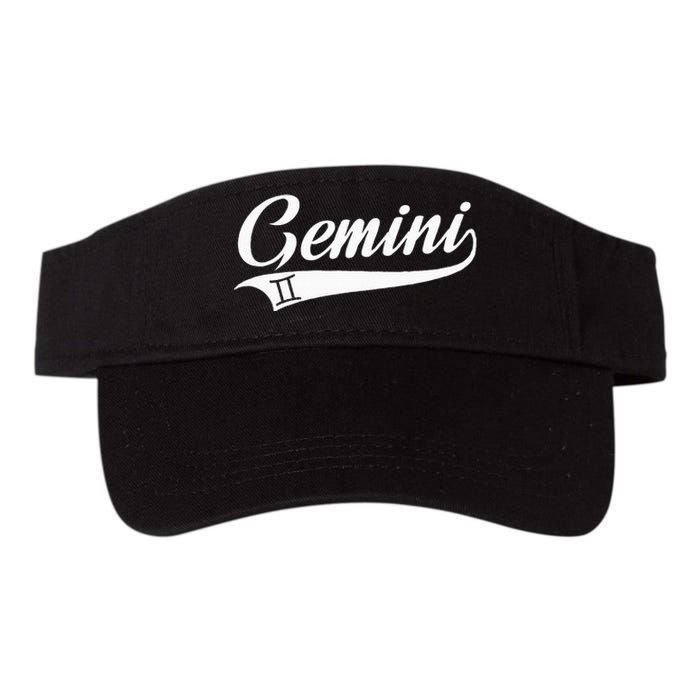 Gemini Zodiac Sign Horoscope Throwback Design Classic Valucap Bio-Washed Visor