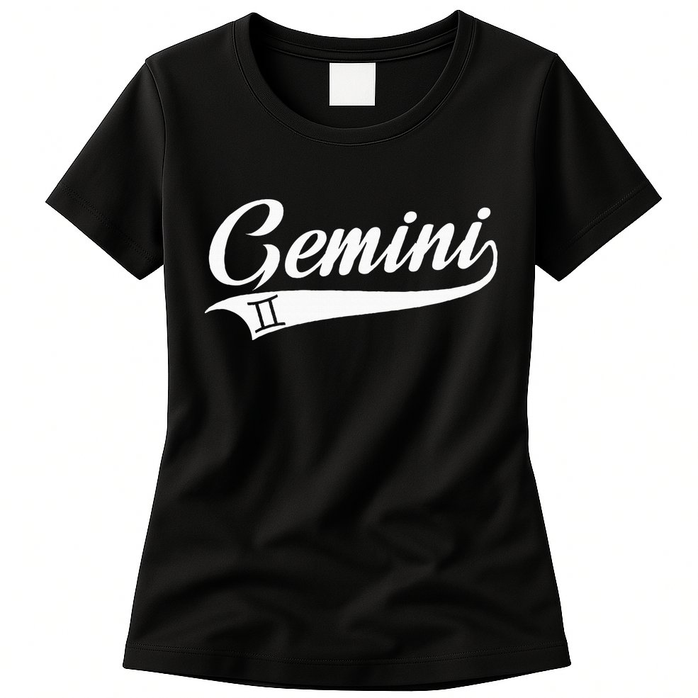 Gemini Zodiac Sign Horoscope Throwback Design Classic Womens T-Shirt