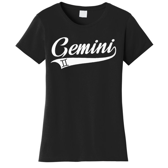 Gemini Zodiac Sign Horoscope Throwback Design Classic Women's T-Shirt