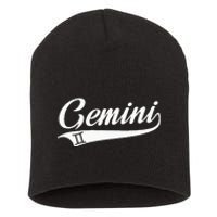 Gemini Zodiac Sign Horoscope Throwback Design Classic Short Acrylic Beanie