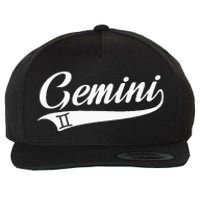 Gemini Zodiac Sign Horoscope Throwback Design Classic Wool Snapback Cap