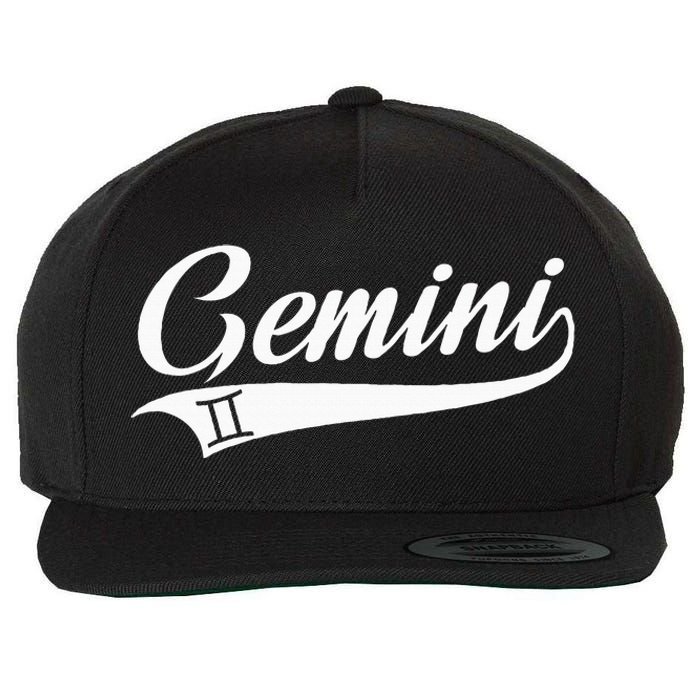 Gemini Zodiac Sign Horoscope Throwback Design Classic Wool Snapback Cap