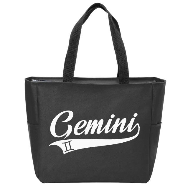 Gemini Zodiac Sign Horoscope Throwback Design Classic Zip Tote Bag
