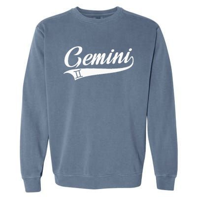 Gemini Zodiac Sign Horoscope Throwback Design Classic Garment-Dyed Sweatshirt