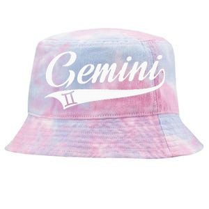 Gemini Zodiac Sign Horoscope Throwback Design Classic Tie-Dyed Bucket Hat