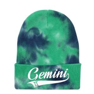 Gemini Zodiac Sign Horoscope Throwback Design Classic Tie Dye 12in Knit Beanie