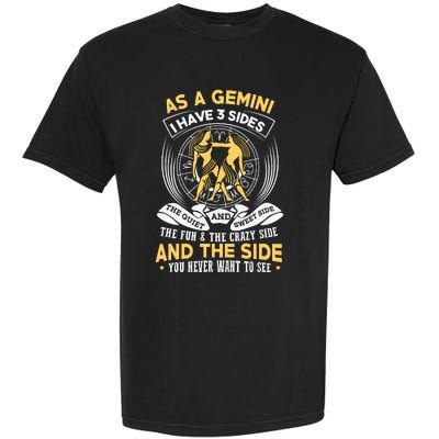 Gemini Zodiac Sign Gift Astrology Garment-Dyed Heavyweight T-Shirt