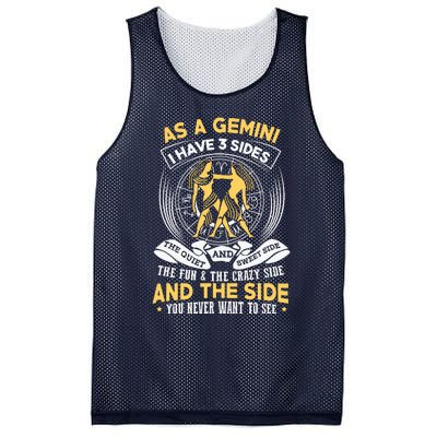 Gemini Zodiac Sign Gift Astrology Mesh Reversible Basketball Jersey Tank