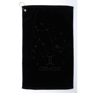 Gemini Zodiac signs Star moon Astrology horoscope Gemini Platinum Collection Golf Towel