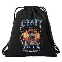 Gyatt Zilla Thic Zilla Meme Gen Z Alpha Drawstring Bag