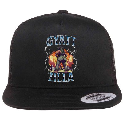 Gyatt Zilla Thic Zilla Meme Gen Z Alpha Flatbill Hat