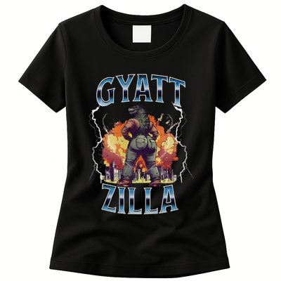 Gyatt Zilla Thic Zilla Meme Gen Z Alpha Womens T-Shirt