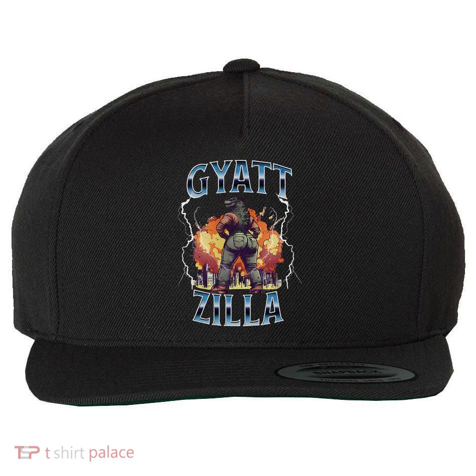 Gyatt Zilla Thic Zilla Meme Gen Z Alpha Wool Snapback Cap