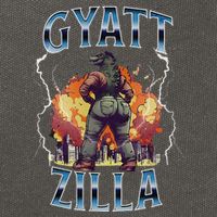 Gyatt Zilla Thic Zilla Meme Gen Z Alpha Cotton Canvas Backpack