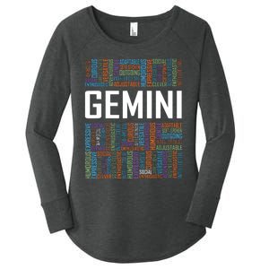 Gemini Zodiac Traits Horoscope Astrology Sign Gift Words Women's Perfect Tri Tunic Long Sleeve Shirt